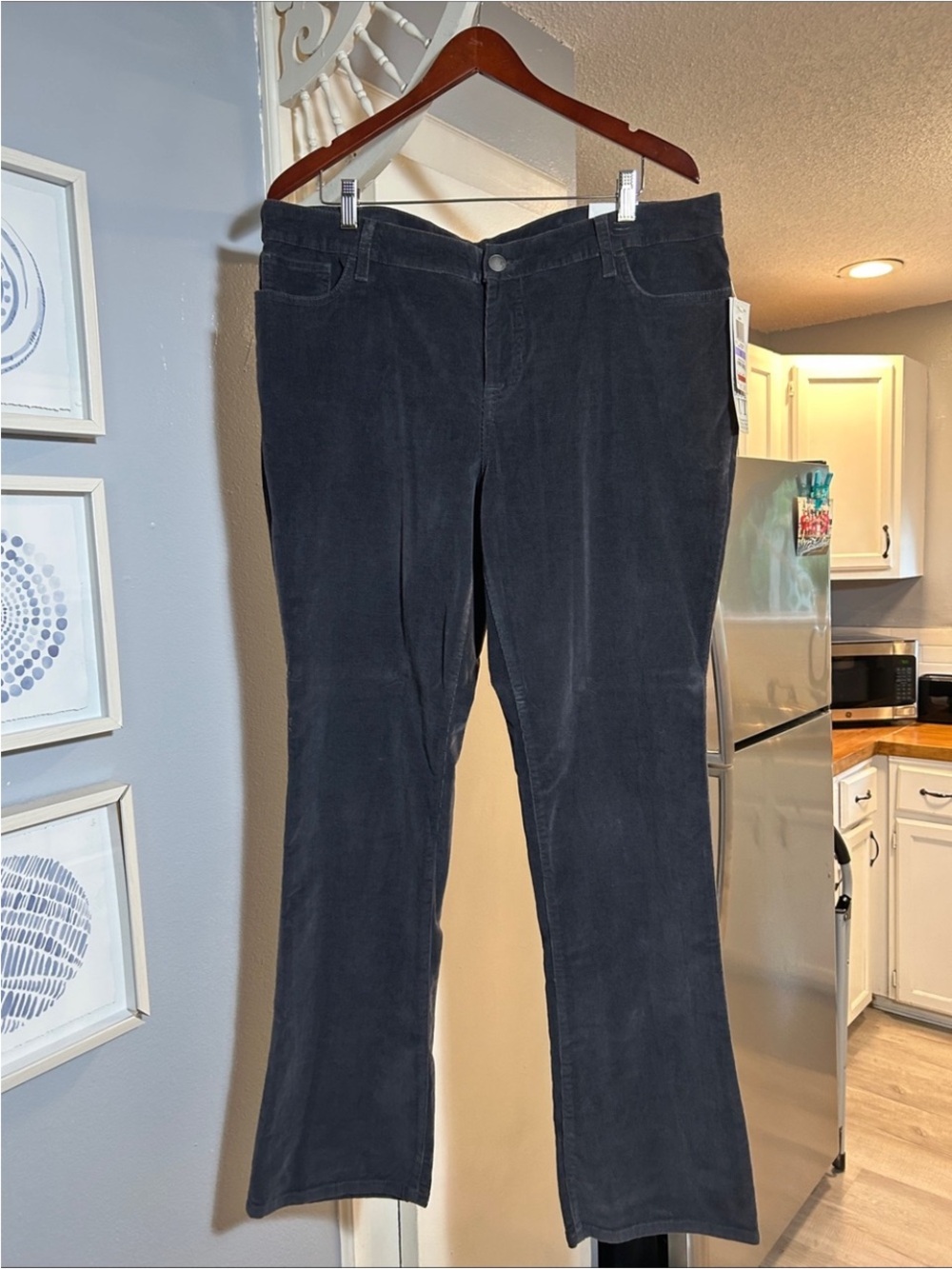 Vintage Style & Co. Womens Size 18 Grey Corduroy Tummy Control Bootcut Jeans NWT